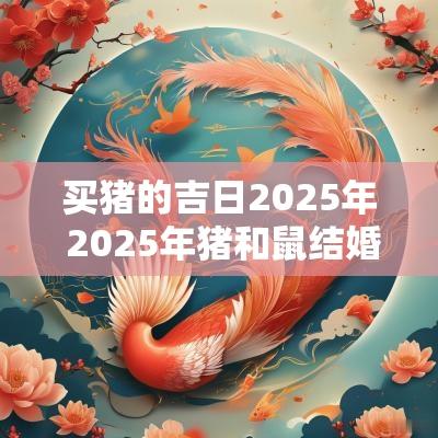 买猪的吉日2025年 2025年猪和鼠结婚吉日