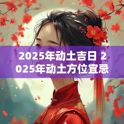 2025年动土吉日 2025年动土方位宜忌