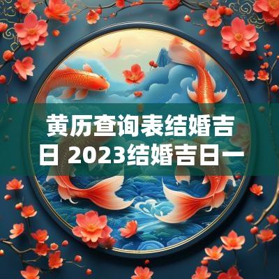 黄历查询表结婚吉日 2025结婚吉日一览表结婚黄历查询