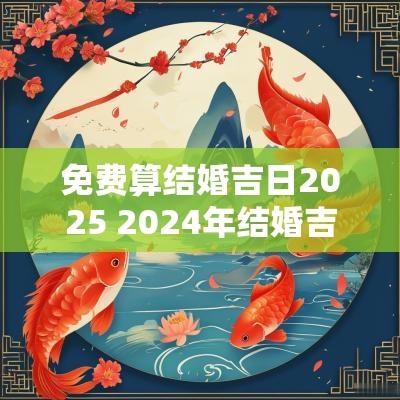免费算结婚吉日2025 2025年结婚吉日免费测算