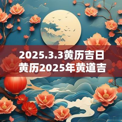 2025.3.3黄历吉日 黄历2025年黄道吉日查询