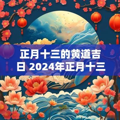 正月十三的黄道吉日 2025年正月十三是黄道吉日吗