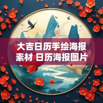 大吉日历手绘海报素材 日历海报图片 手绘