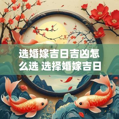 选婚嫁吉日吉凶怎么选 选择婚嫁吉日