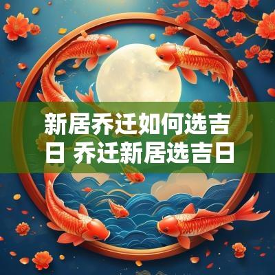 新居乔迁如何选吉日 乔迁新居选吉日以年柱还是日柱选
