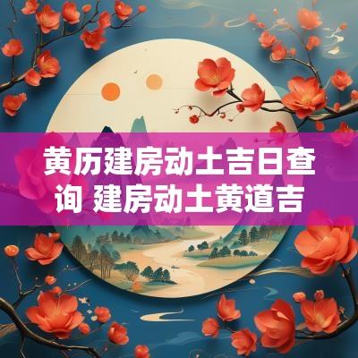 黄历建房动土吉日查询 建房动土黄道吉日查询