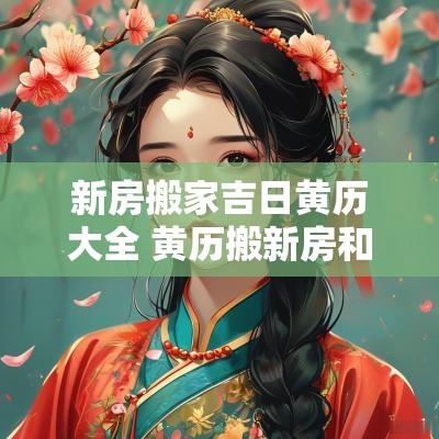 新房搬家吉日黄历大全 黄历搬新房和搬家有何区别