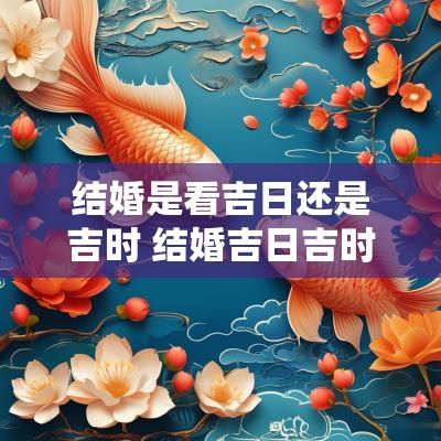 结婚是看吉日还是吉时 结婚吉日吉时怎么看