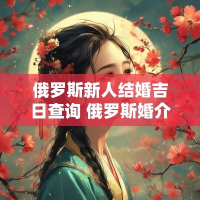 俄罗斯新人结婚吉日查询 俄罗斯婚介