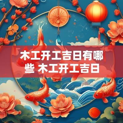 木工开工吉日有哪些 木工开工吉日