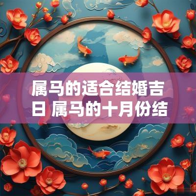 属马的适合结婚吉日 属马的十月份结婚吉日