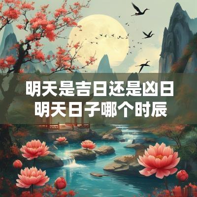 明天是吉日还是凶日 明天日子哪个时辰大吉