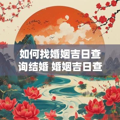 如何找婚姻吉日查询结婚 婚姻吉日查询大全