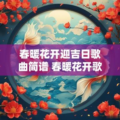 春暖花开迎吉日歌曲简谱 春暖花开歌曲男版
