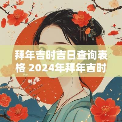 拜年吉时吉日查询表格 2025年拜年吉时查询
