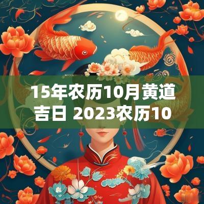 15年农历10月黄道吉日 2025农历10月15日是黄道吉日吗