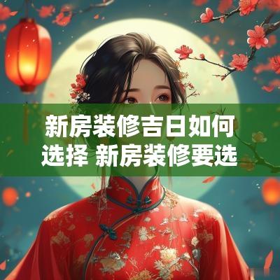 新房装修吉日如何选择 新房装修要选日子开工吗
