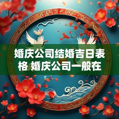 婚庆公司结婚吉日表格 婚庆公司一般在结婚多久开始找