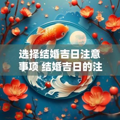 选择结婚吉日注意事项 结婚吉日的注意事项