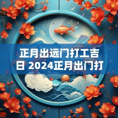 正月出远门打工吉日 2025正月出门打工黄道吉日