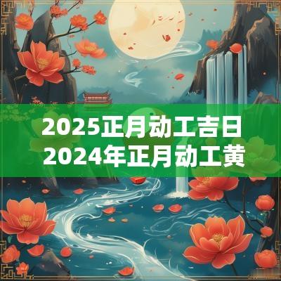 2025正月动工吉日 2025年正月动工黄道吉日