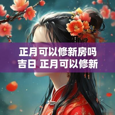 正月可以修新房吗吉日 正月可以修新房吗吉日有哪几天