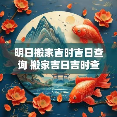 明日搬家吉时吉日查询 搬家吉日吉时查询
