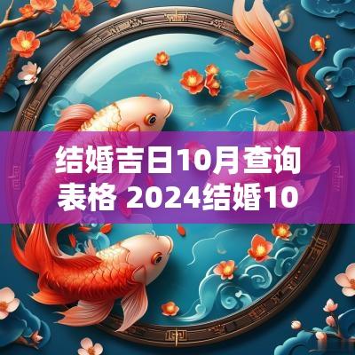 结婚吉日10月查询表格 2025结婚10月最佳黄道吉日