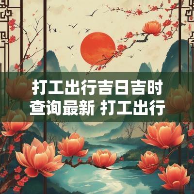 打工出行吉日吉时查询最新 打工出行吉日吉时查询最新11月