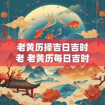 老黄历择吉日吉时老 老黄历每日吉时查询
