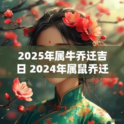 2025年属牛乔迁吉日 2025年属鼠乔迁新居吉日