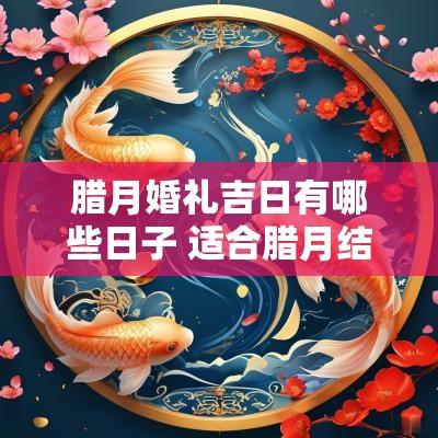 腊月婚礼吉日有哪些日子 适合腊月结婚的日子有哪些
