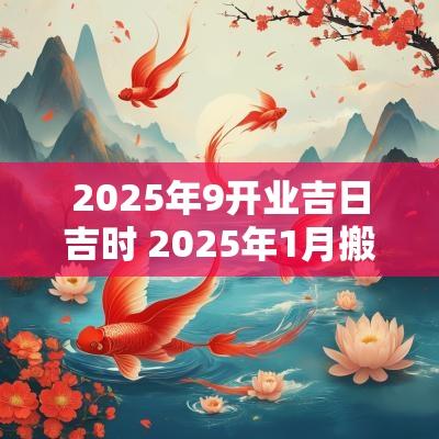 2025年9开业吉日吉时 2025年1月搬家吉日吉时