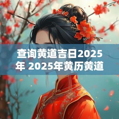 查询黄道吉日2025年 2025年黄历黄道吉日查询
