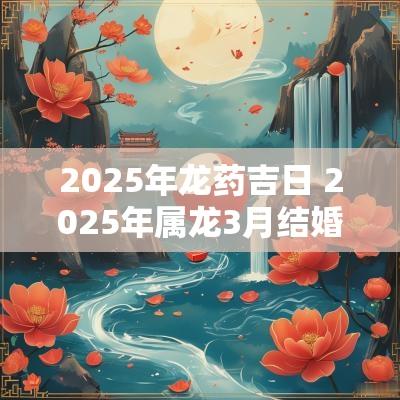 2025年龙药吉日 2025年属龙3月结婚吉日