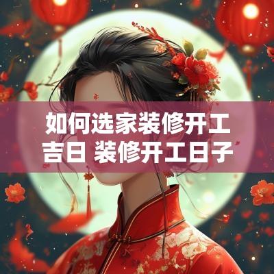 如何选家装修开工吉日 装修开工日子怎么选黄道吉日