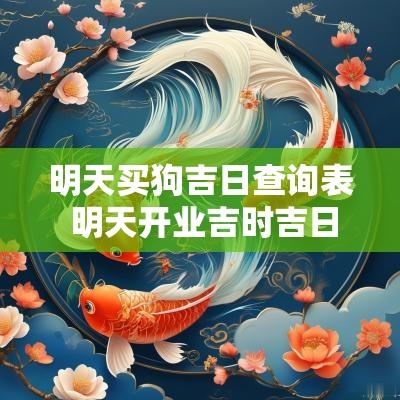 明天买狗吉日查询表 明天开业吉时吉日查询