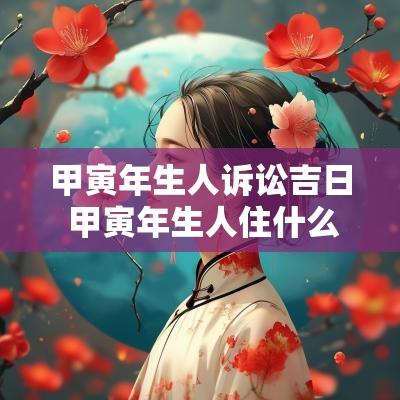 甲寅年生人诉讼吉日 甲寅年生人住什么坐向