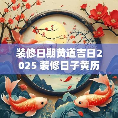 装修日期黄道吉日2025 装修日子黄历2025年