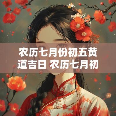 农历七月份初五黄道吉日 农历七月初五适合结婚吗