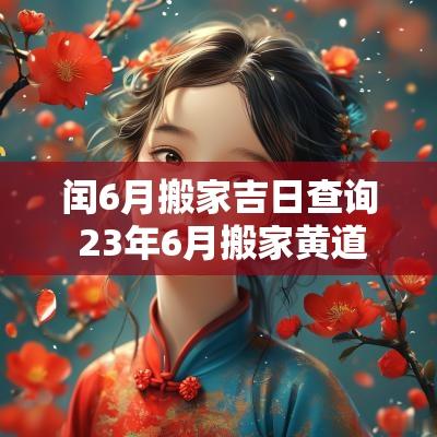 闰6月搬家吉日查询 23年6月搬家黄道吉日查询