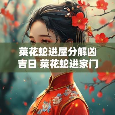 菜花蛇进屋分解凶吉日 菜花蛇进家门什么预兆