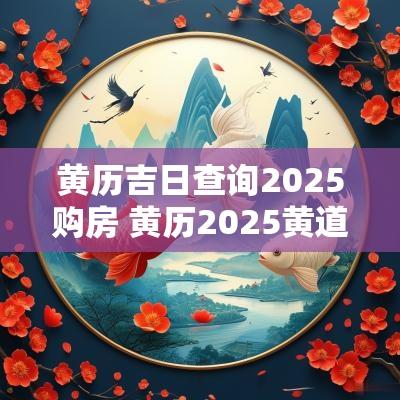 黄历吉日查询2025购房 黄历2025黄道吉日查询
