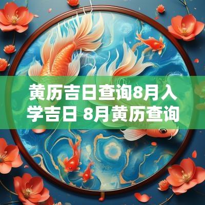 黄历吉日查询8月入学吉日 8月黄历查询吉日
