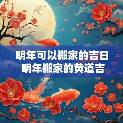 明年可以搬家的吉日 明年搬家的黄道吉日有哪些