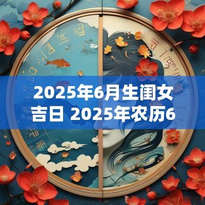 2025年6月生闺女吉日 2025年农历6月生几月备孕