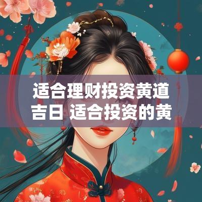 适合理财投资黄道吉日 适合投资的黄道吉日