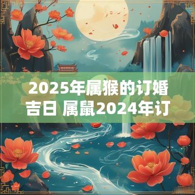 2025年属猴的订婚吉日 属鼠2025年订婚吉日有哪些