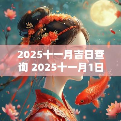2025十一月吉日查询 2025十一月1日