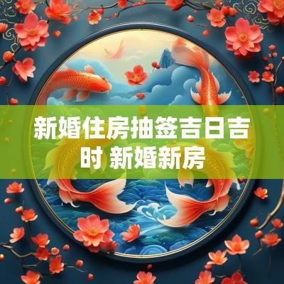 新婚住房抽签吉日吉时 新婚新房